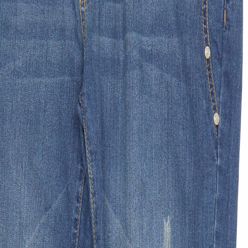 Janina Womens Blue Cotton Skinny Jeans Size 8 Regular Zip