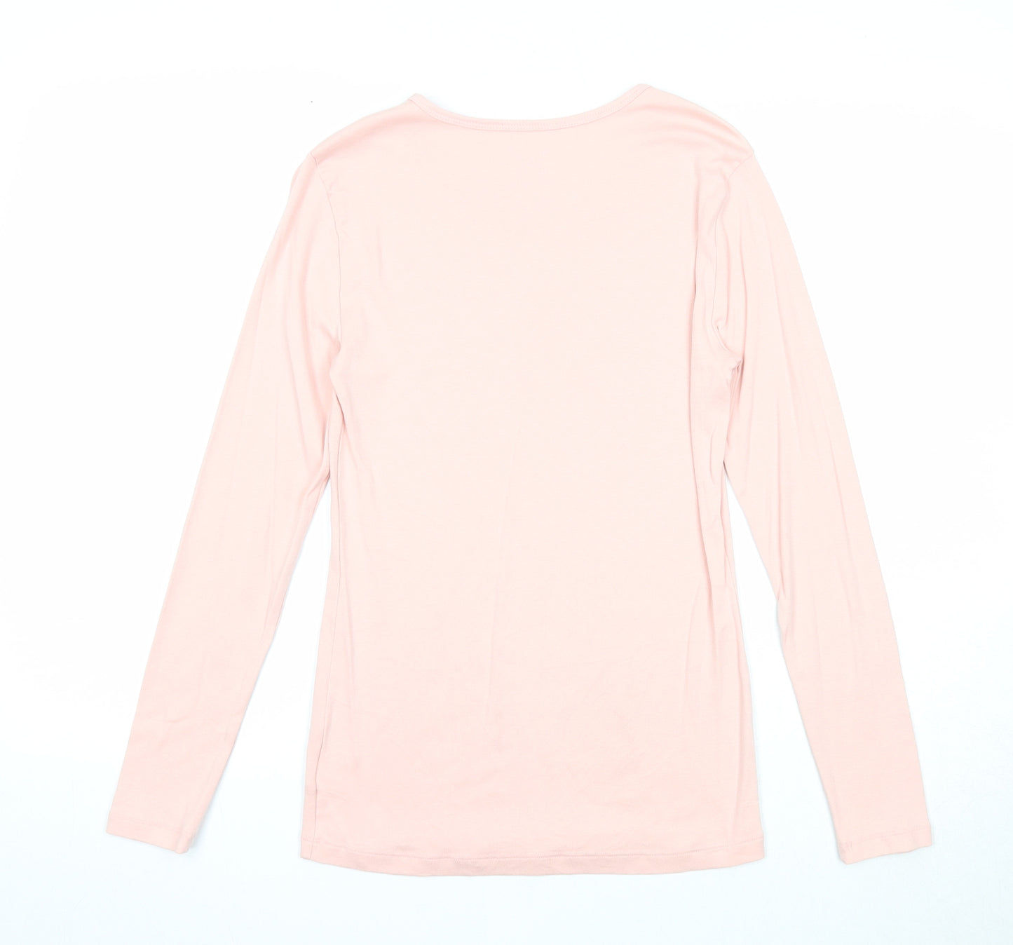 Faded Glory Womens Pink Cotton Basic T-Shirt Size 4 Round Neck