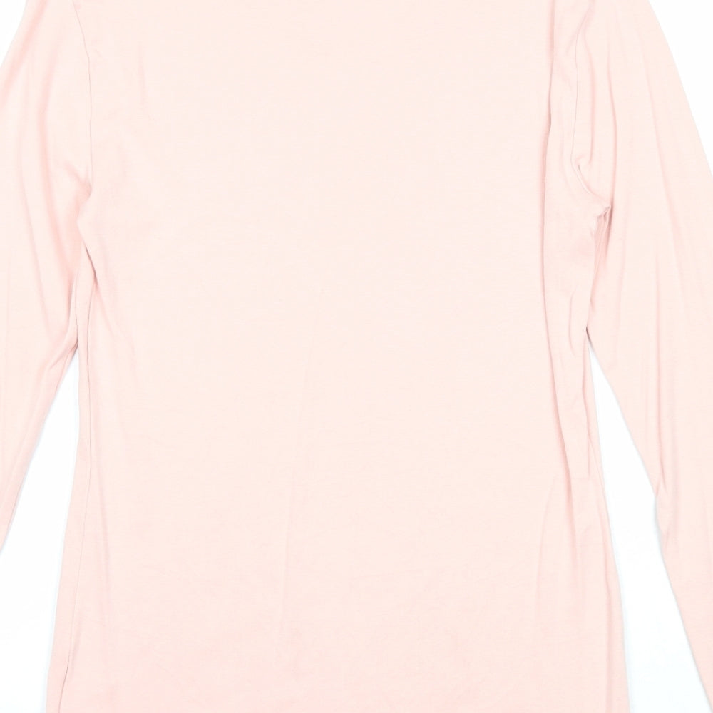 Faded Glory Womens Pink Cotton Basic T-Shirt Size 4 Round Neck