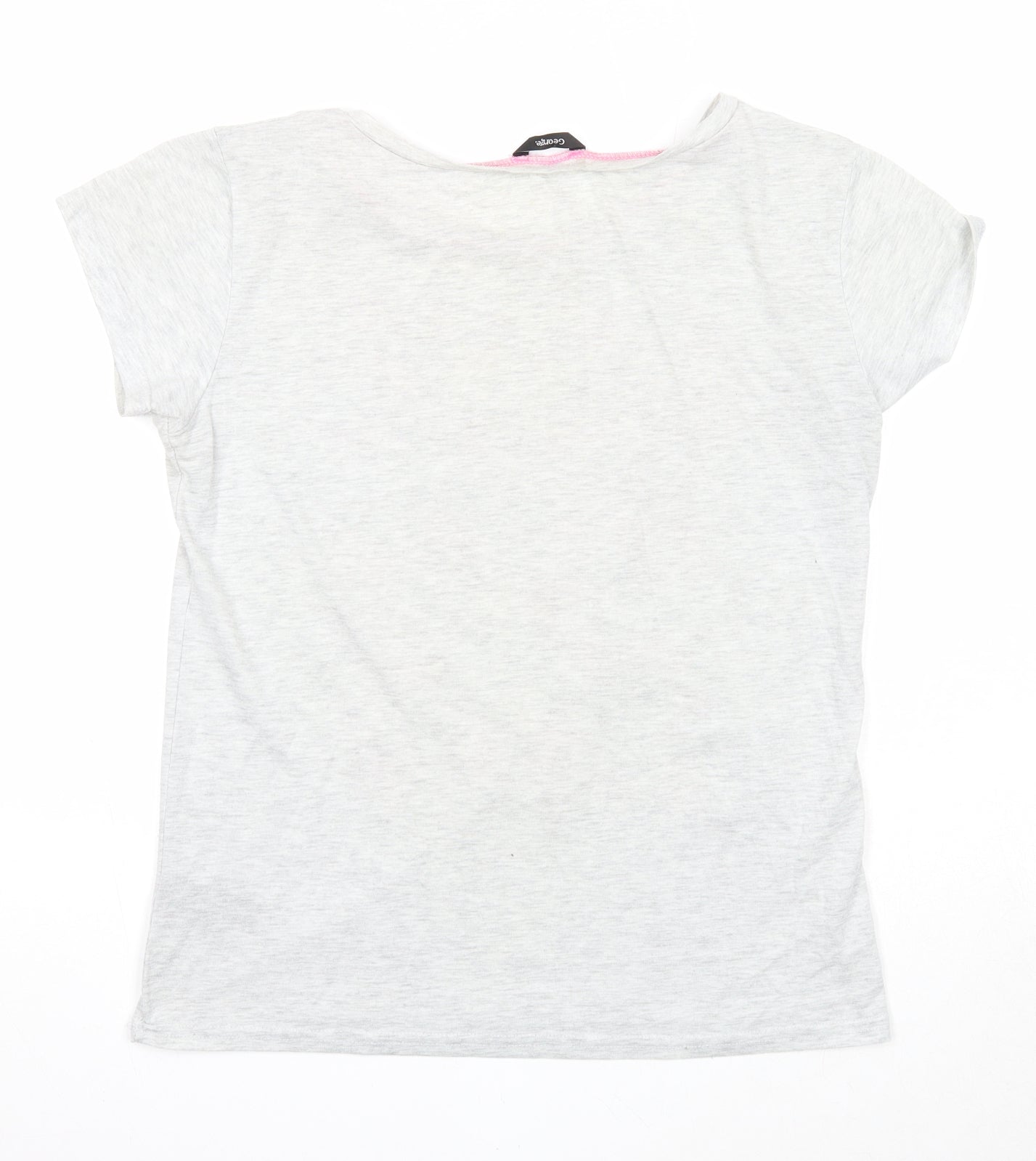 George Womens Grey Polyester Basic T-Shirt Size 12 Round Neck - Love 23