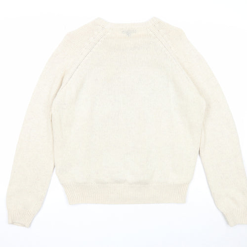 Topshop Womens Beige Acrylic Pullover Sweatshirt Size 10 Pullover