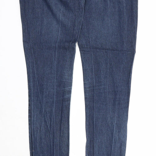 Denim & Co. Womens Blue Cotton Skinny Jeans Size 8 Regular Zip