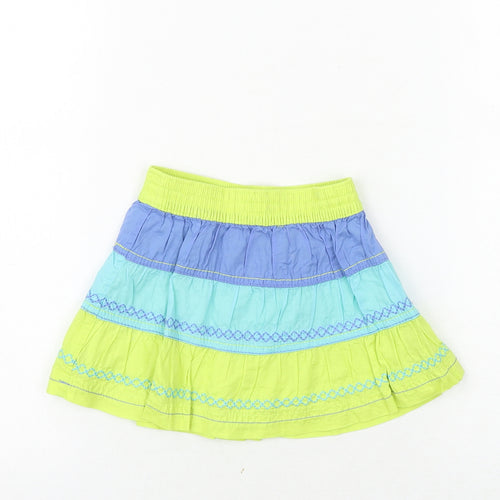 Cherokee Baby Multicoloured Striped 100% Cotton A-Line Skirt Size 9-12 Months Pull On