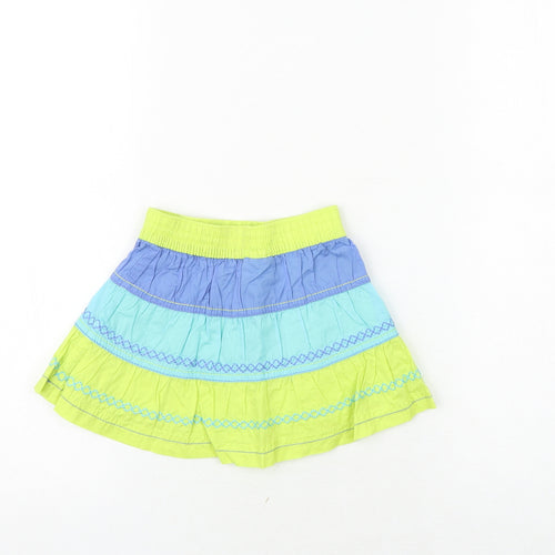 Cherokee Baby Multicoloured Striped 100% Cotton A-Line Skirt Size 9-12 Months Pull On