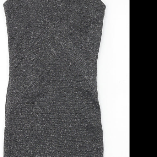 Lipsy Womens Red Polyester Bodycon Size 12 V-Neck Pullover