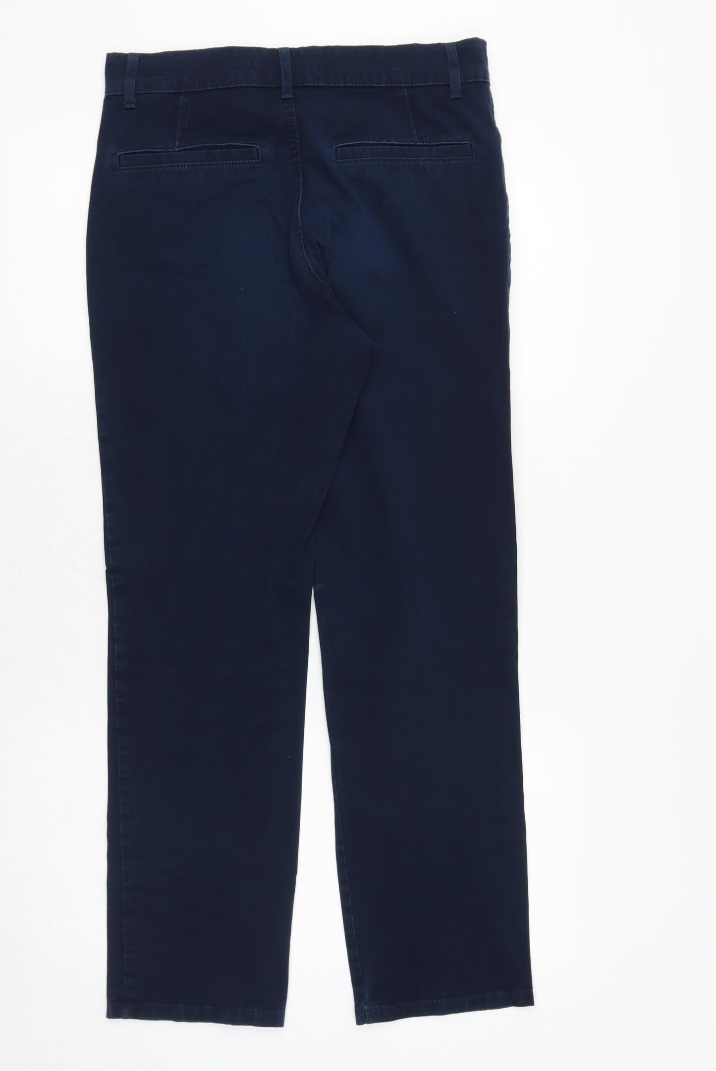 Marks and Spencer Womens Blue Cotton Straight Jeans Size 10 Regular Zip