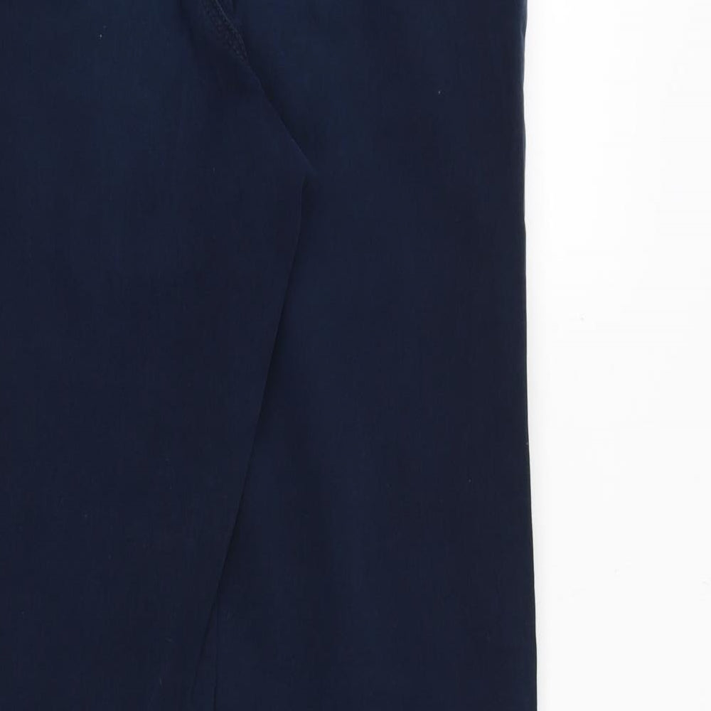 Marks and Spencer Womens Blue Cotton Straight Jeans Size 10 Regular Zip