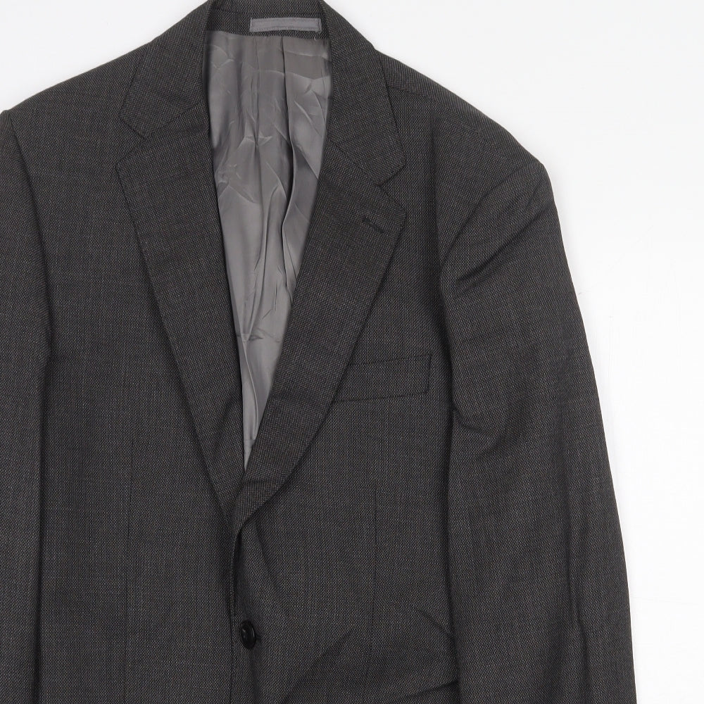 Marks and Spencer Mens Grey Wool Jacket Suit Jacket Size 38 Regular