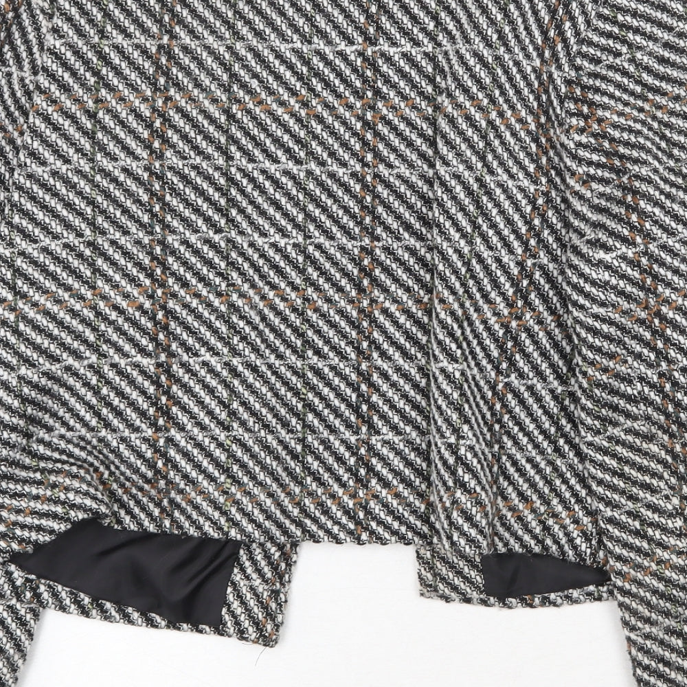 New Look Womens White Geometric Jacket Blazer Size 12