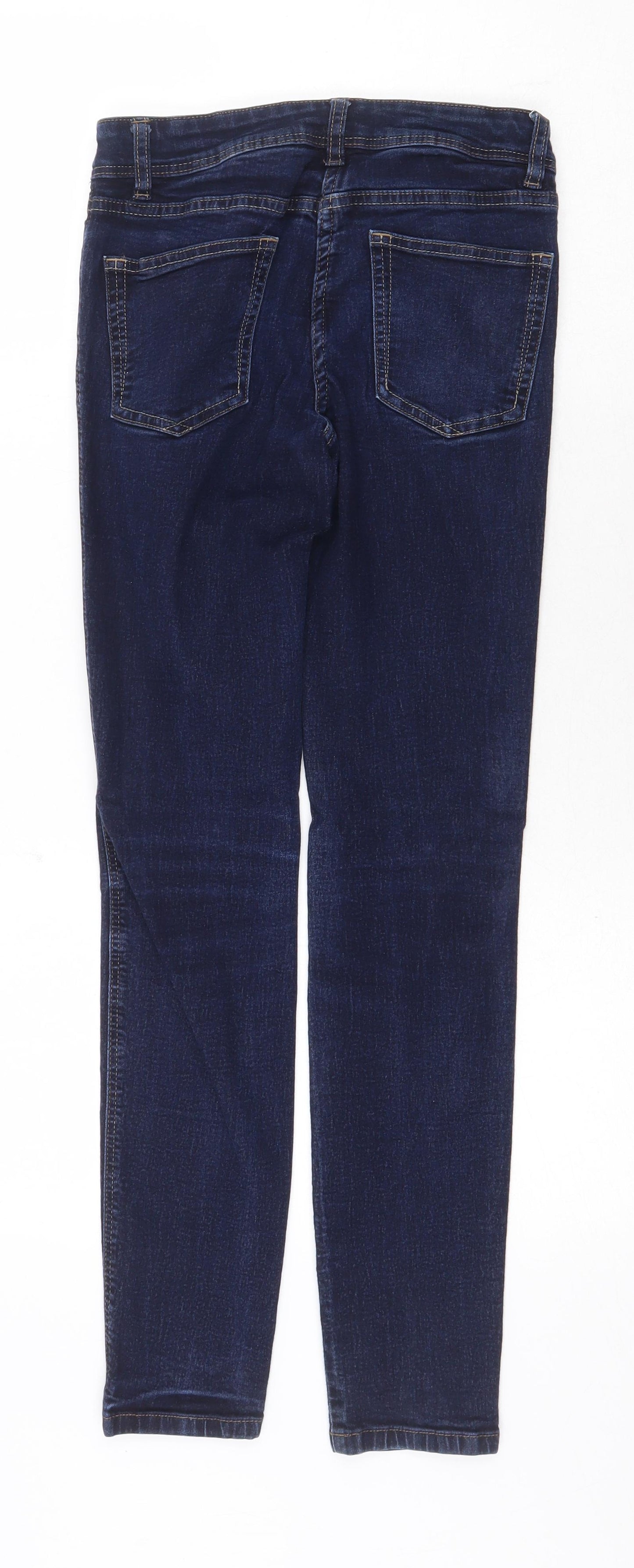 NEXT Womens Blue Cotton Skinny Jeans Size 6 Regular Zip