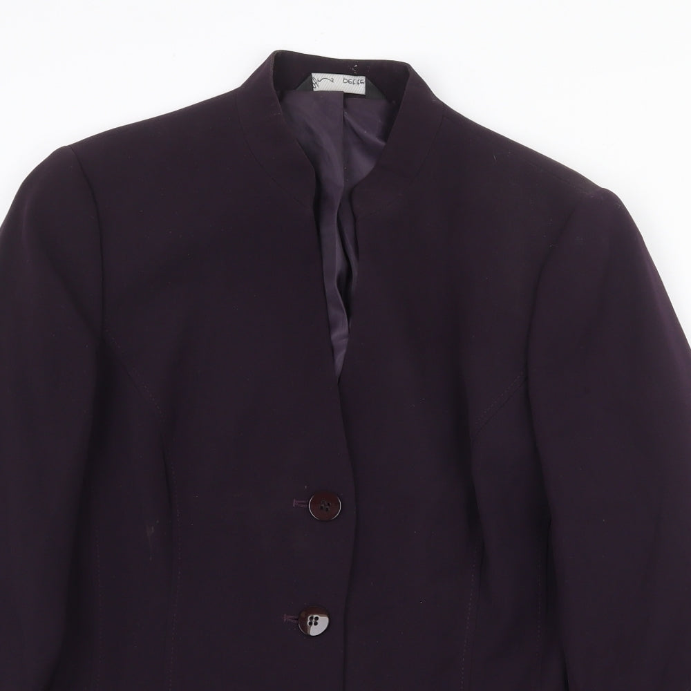 BHS Womens Purple Jacket Blazer Size 14 Button