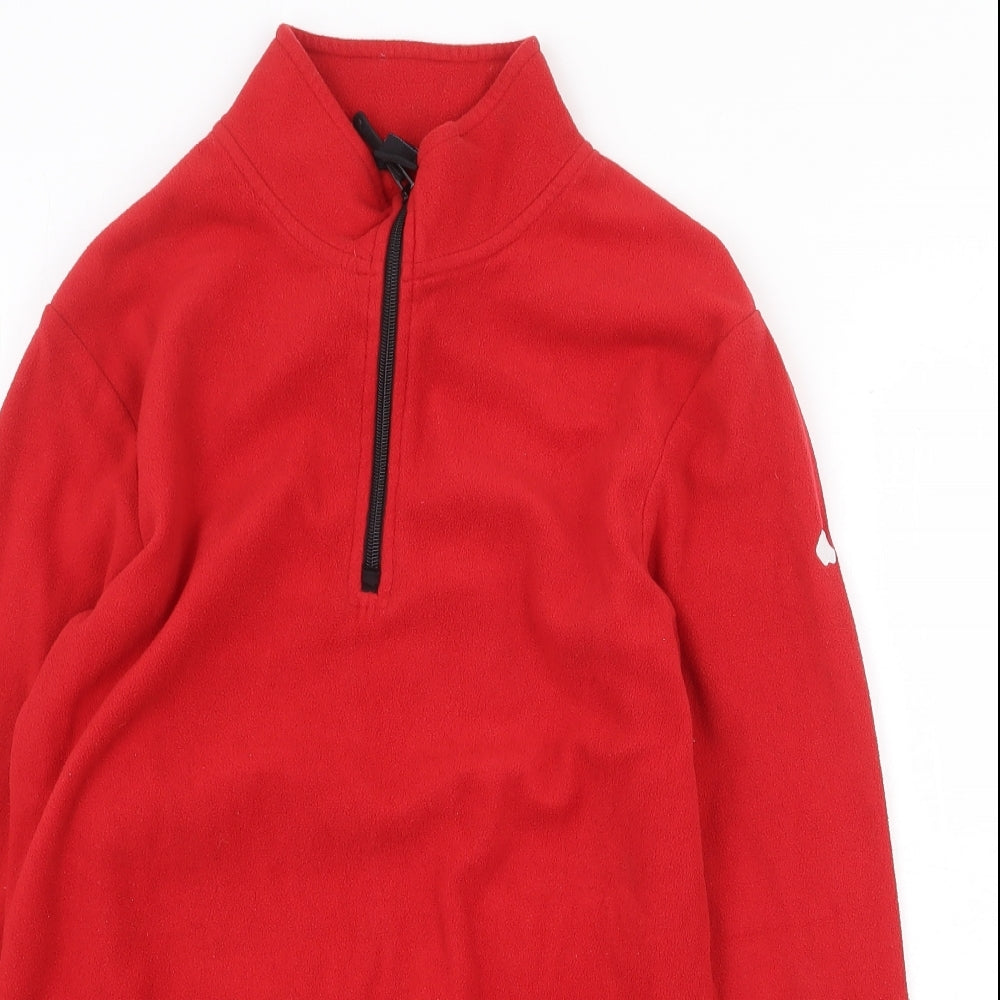 Bishop Womens Red Polyester Pullover Sweatshirt Size S Zip