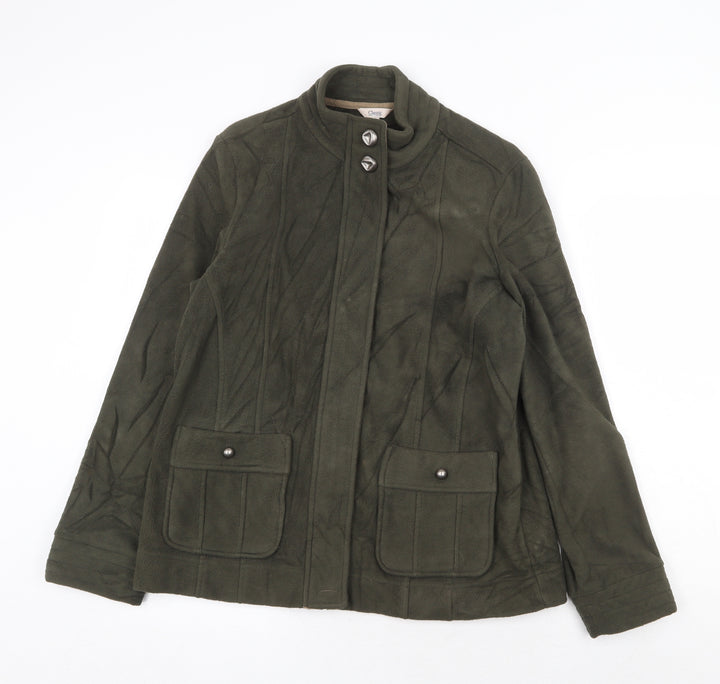 Marks and Spencer Womens Green Jacket Size 12 Zip