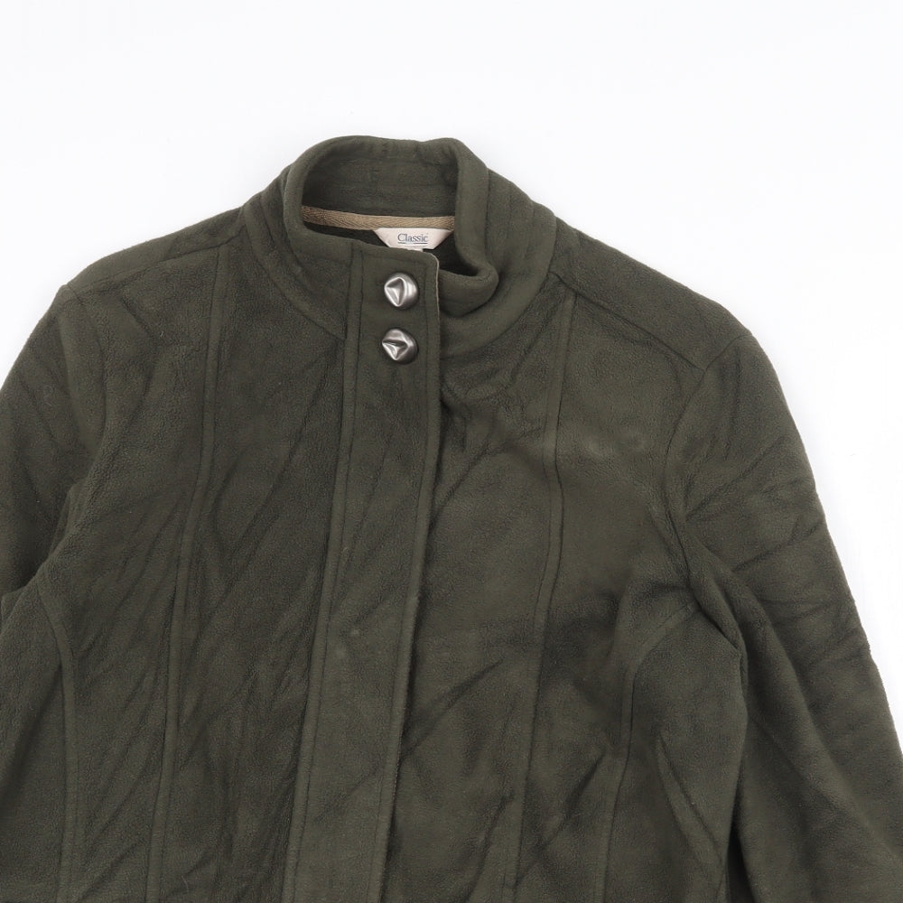 Marks and Spencer Womens Green Jacket Size 12 Zip