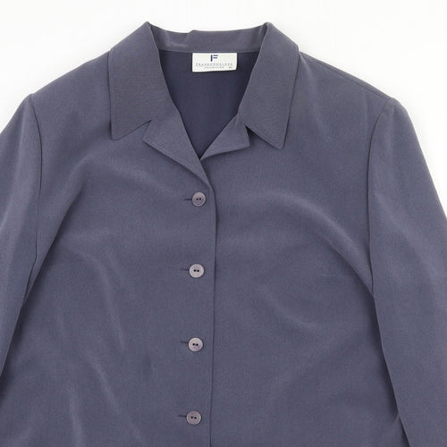 Frankenwalder Womens Grey Polyester Jacket Blazer Size 18