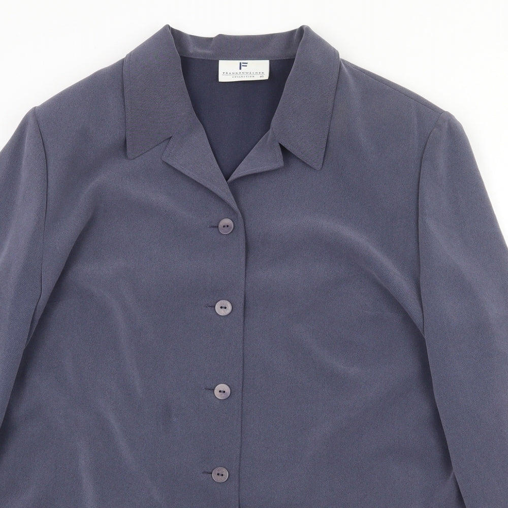 Frankenwalder Womens Grey Polyester Jacket Blazer Size 18