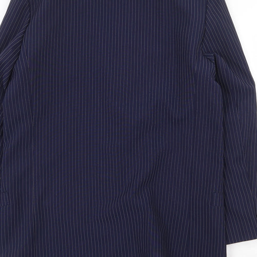 Debenhams Womens Blue Striped Polyester Jacket Suit Jacket Size 14