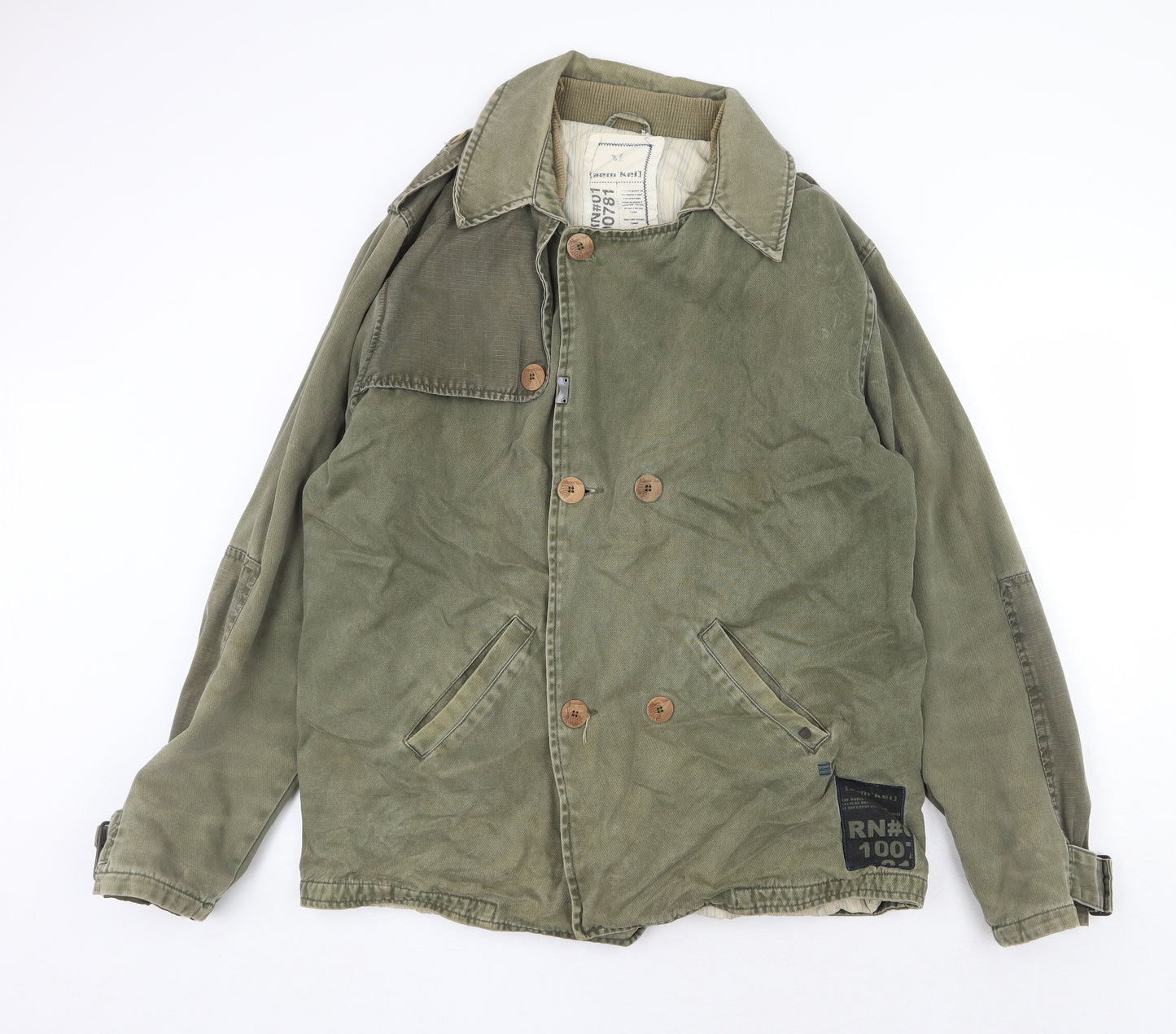 Aem Kei Womens Green Jacket Size XL Button