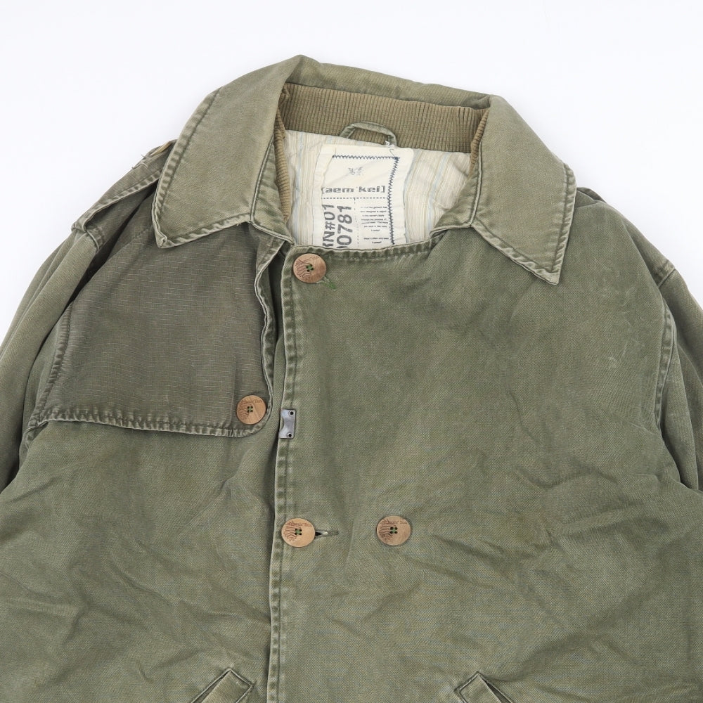 Aem Kei Womens Green Jacket Size XL Button