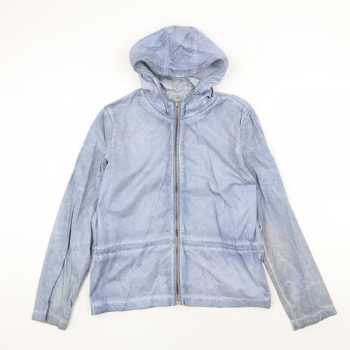 Polorage Womens Blue Geometric Jacket Size S Zip