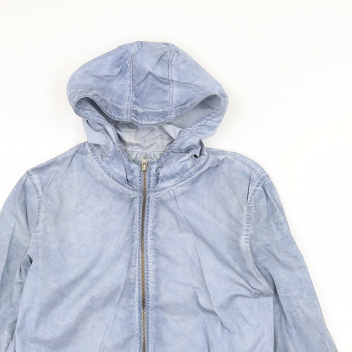 Polorage Womens Blue Geometric Jacket Size S Zip