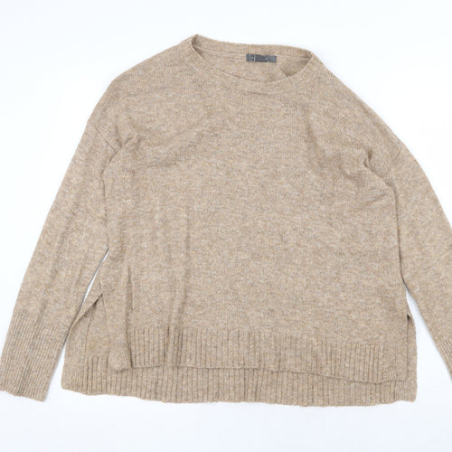Primark Womens Beige Round Neck Acrylic Pullover Jumper Size S