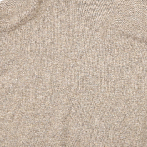 Primark Womens Beige Round Neck Acrylic Pullover Jumper Size S
