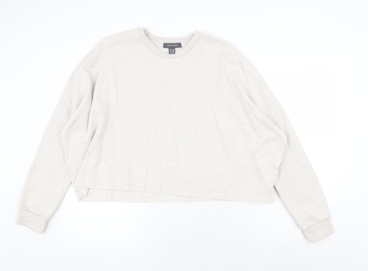 Primark Womens Grey Polyester Pullover Sweatshirt Size L Pullover
