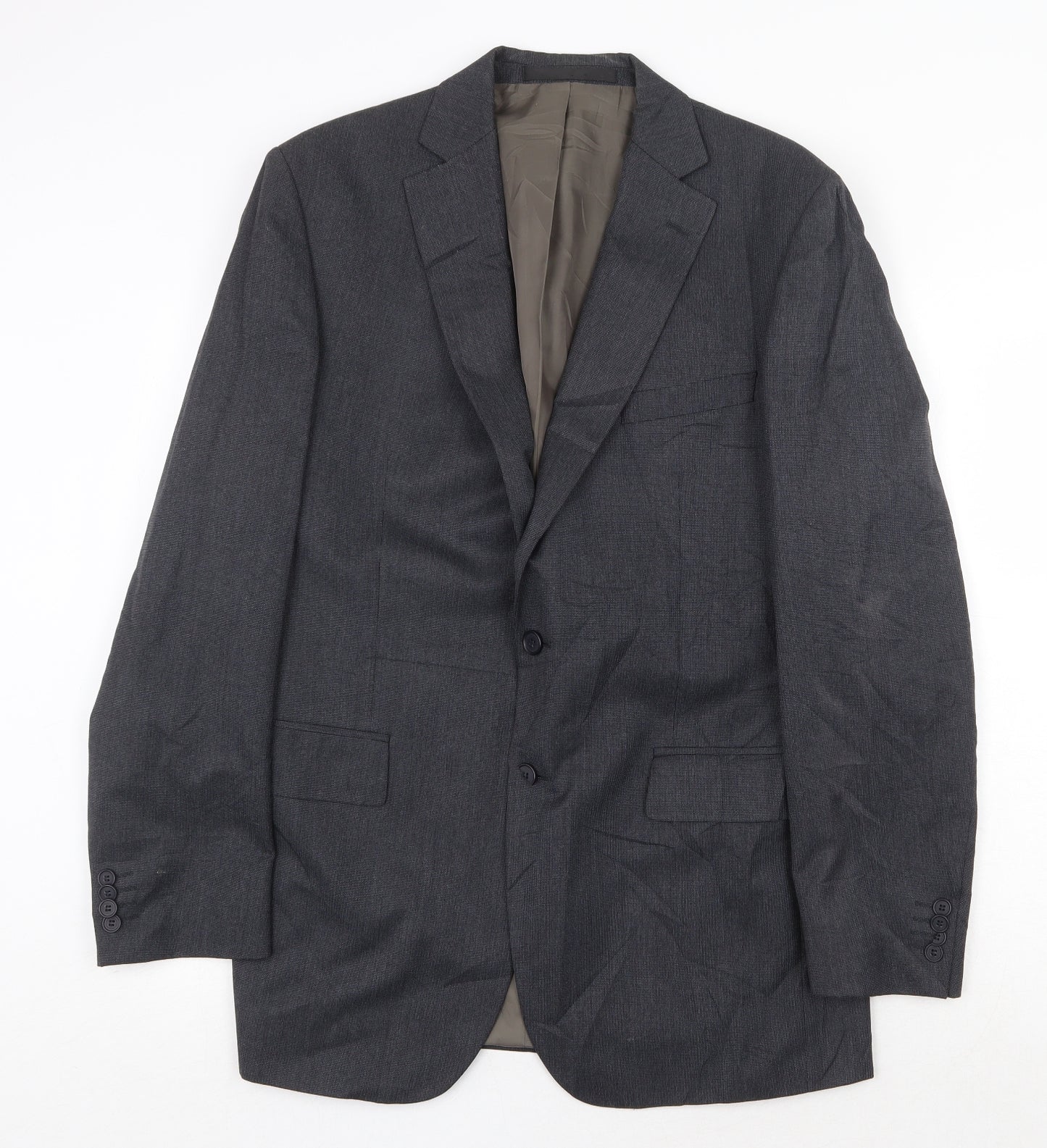 Marks and Spencer Mens Grey Polyester Jacket Suit Jacket Size 40 Regular
