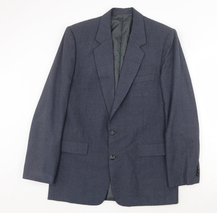 Peter Ranee's Mens Blue Wool Jacket Suit Jacket Size 42 Regular