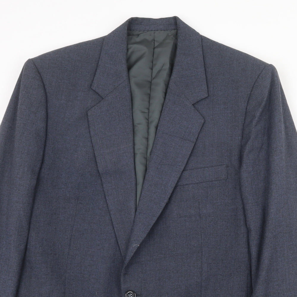 Peter Ranee's Mens Blue Wool Jacket Suit Jacket Size 42 Regular