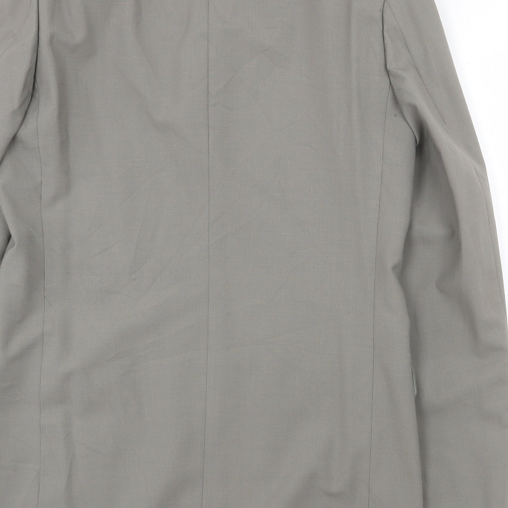 Marks and Spencer Mens Grey Polyester Jacket Suit Jacket Size 38 Regular