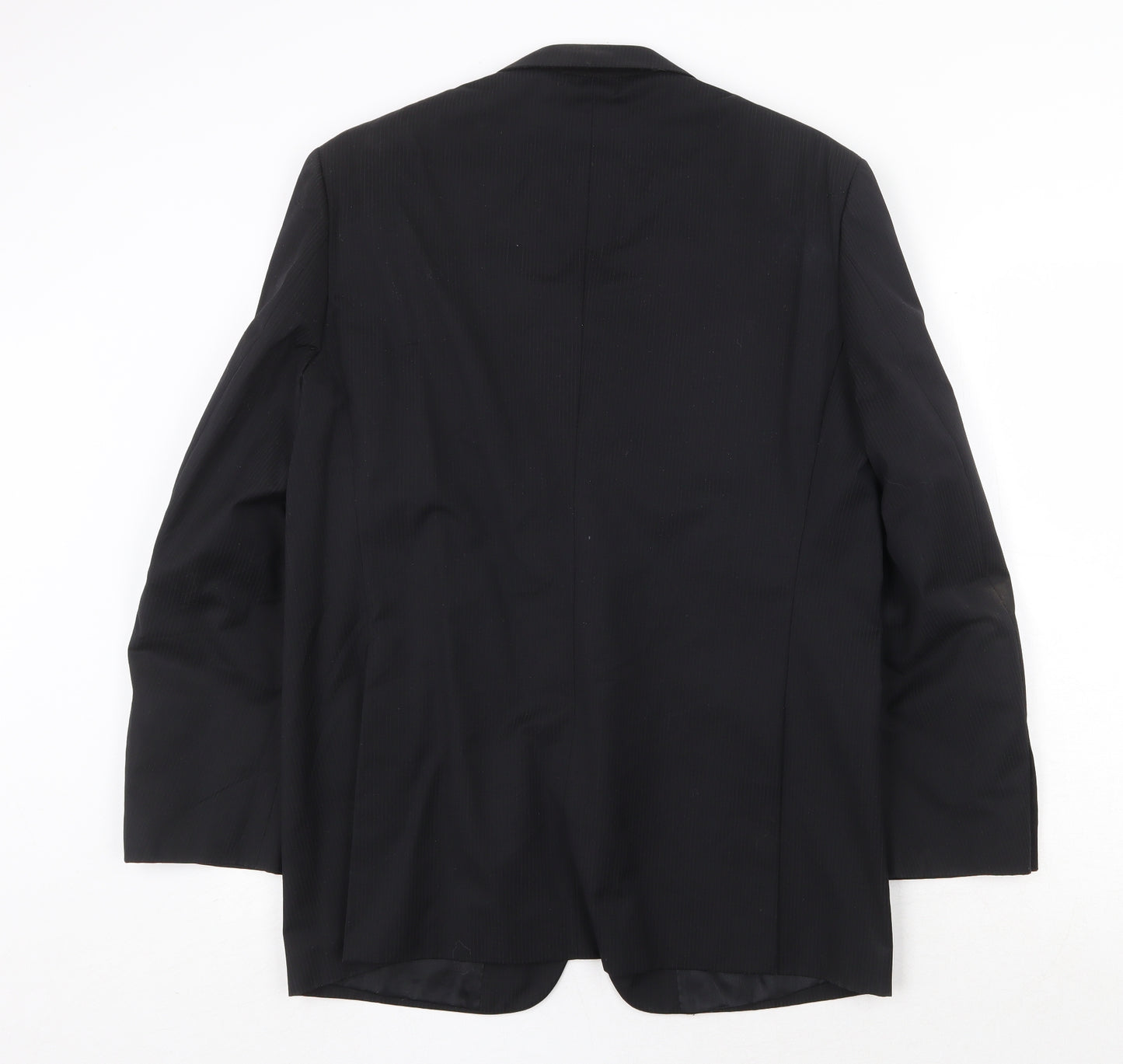 Harris & Hewett Mens Black Wool Jacket Suit Jacket Size 40 Regular