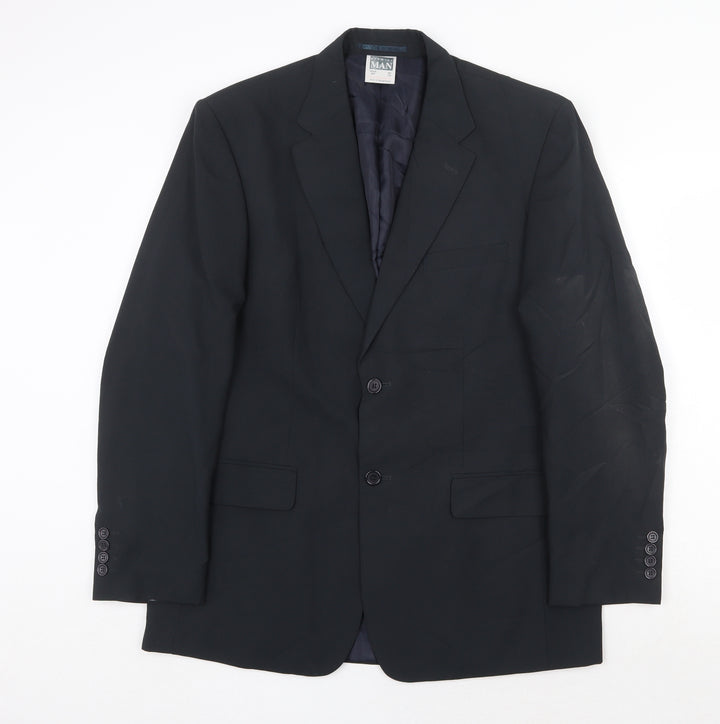 Premier Man Mens Grey Polyester Jacket Suit Jacket Size 40 Regular