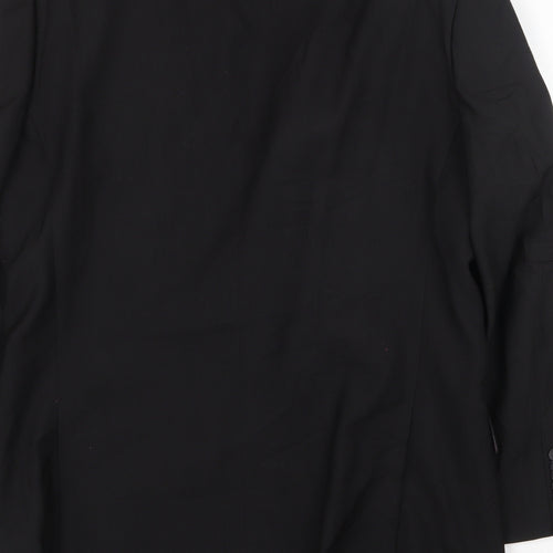 Jacamo Mens Black Polyester Jacket Suit Jacket Size 40 Regular - 5 button sleeve