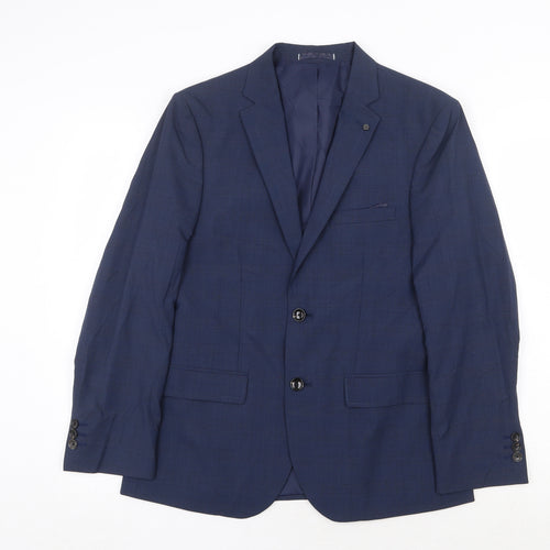 Marks and Spencer Mens Blue Polyester Jacket Suit Jacket Size 38 Regular