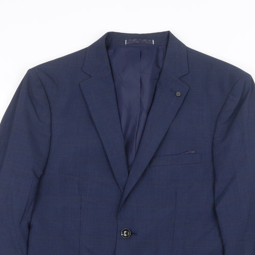 Marks and Spencer Mens Blue Polyester Jacket Suit Jacket Size 38 Regular