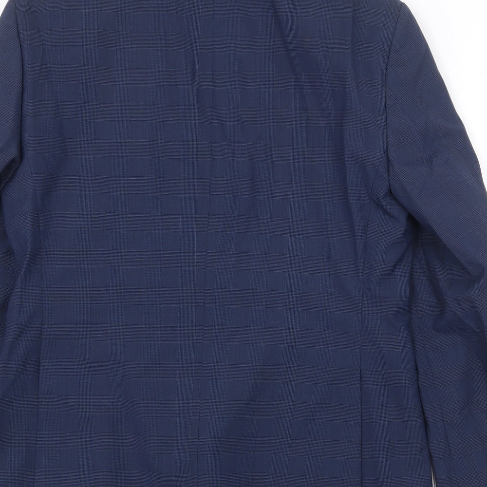 Marks and Spencer Mens Blue Polyester Jacket Suit Jacket Size 38 Regular