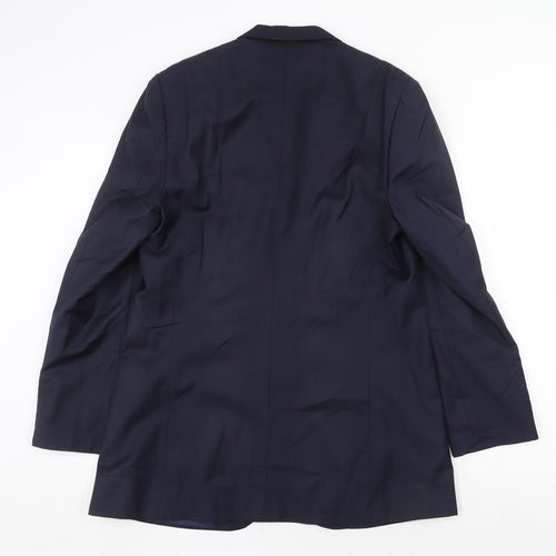 Preworn Mens Blue Wool Jacket Suit Jacket Size 42 Regular