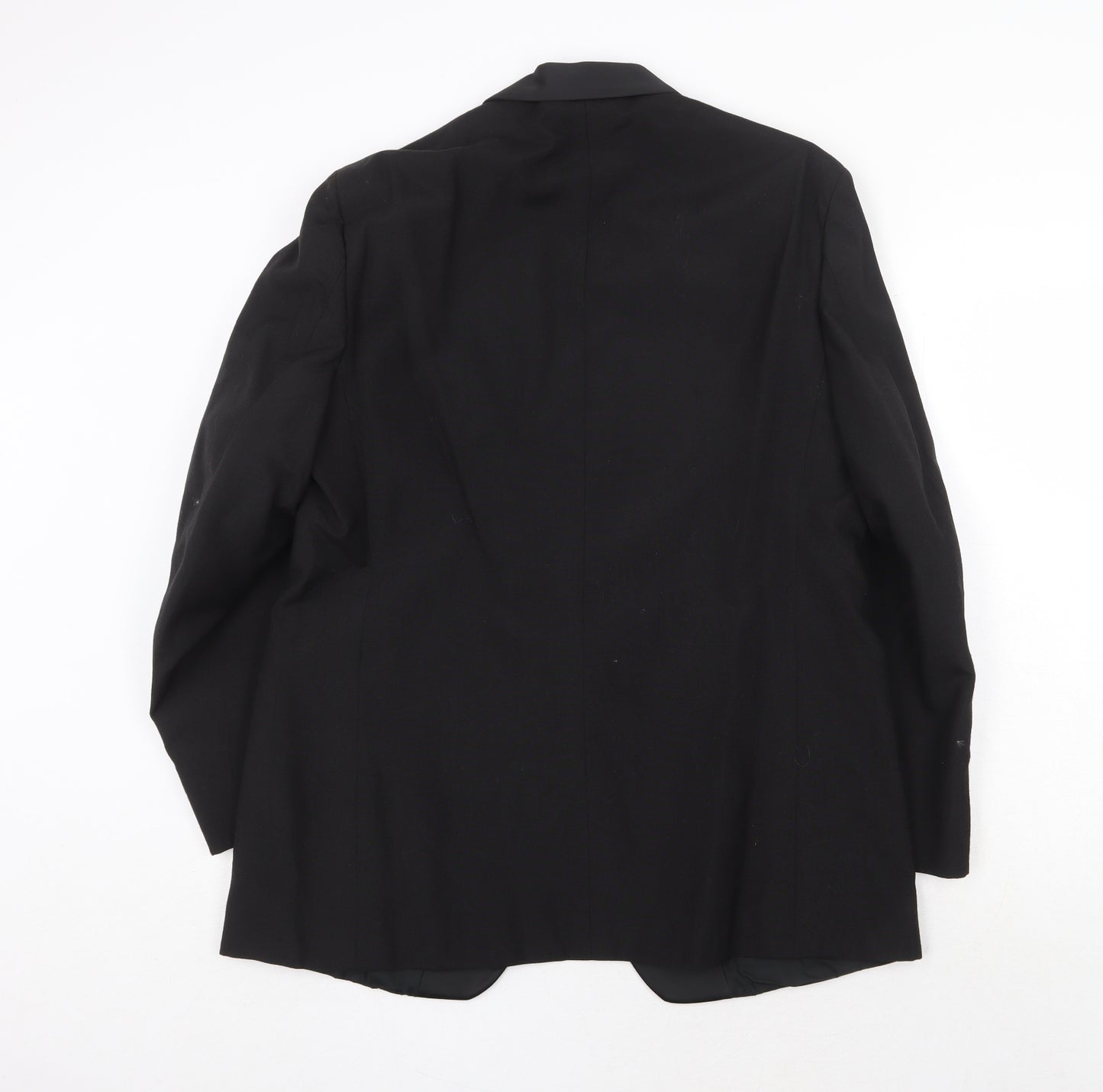 Burton Mens Black Wool Tuxedo Suit Jacket Size 42 Regular