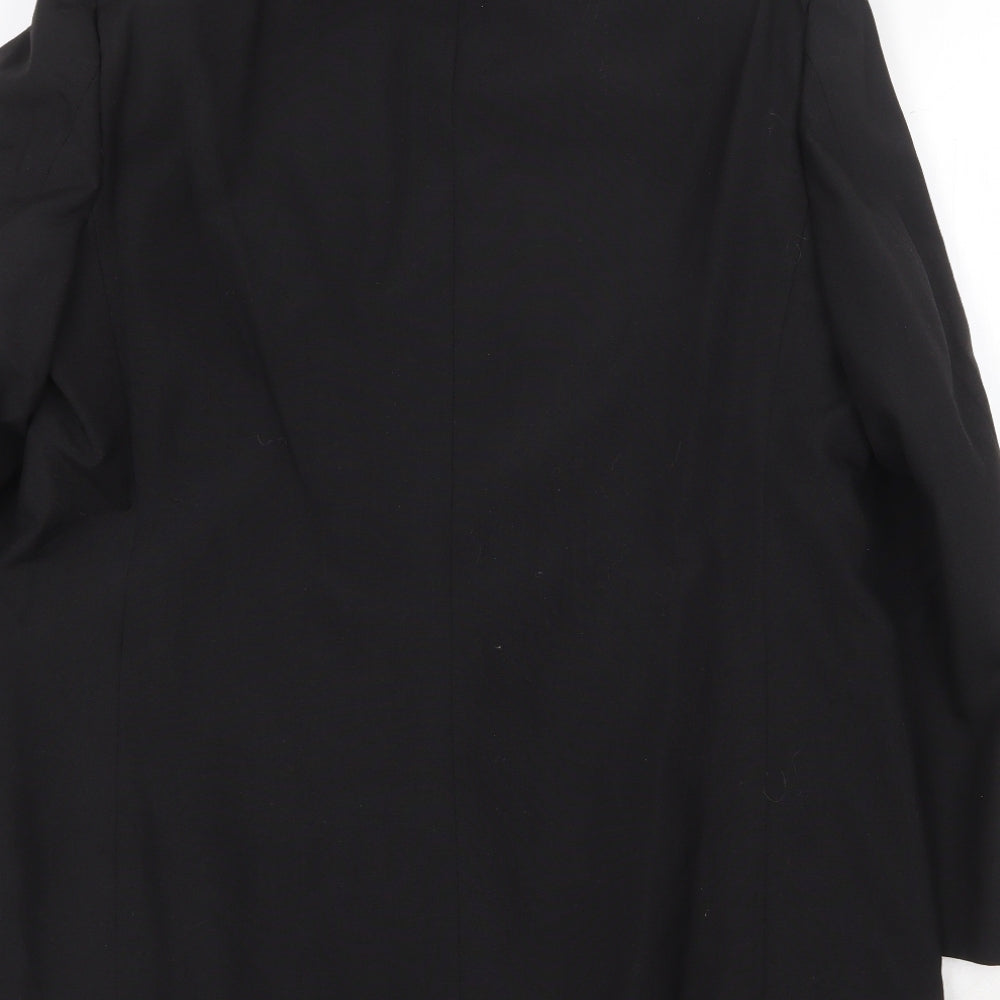 Burton Mens Black Wool Tuxedo Suit Jacket Size 42 Regular