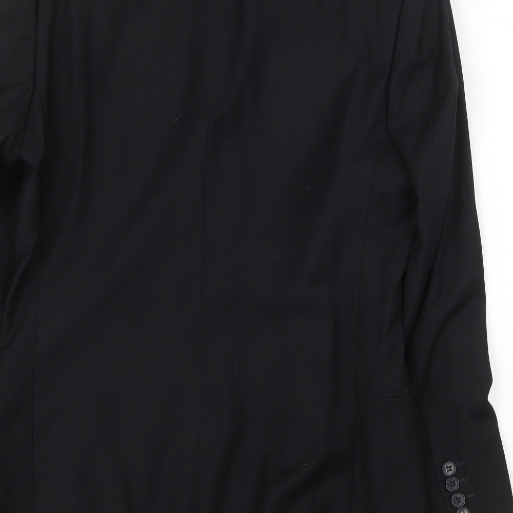 Red Herring Mens Black Polyester Jacket Suit Jacket Size 36 Regular