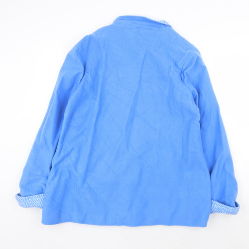 Anne de Lancay Womens Blue Pea Coat Coat Size M Button