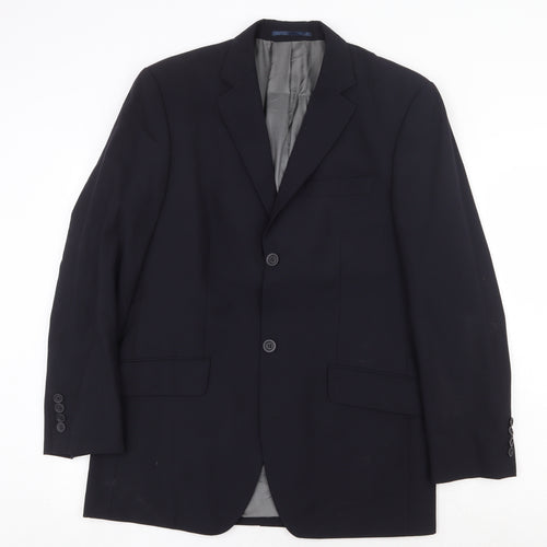 Tom English Mens Blue Wool Jacket Suit Jacket Size 38 Regular