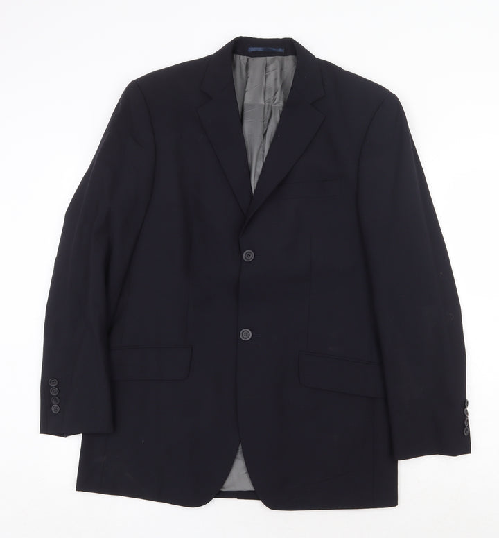 Tom English Mens Blue Wool Jacket Suit Jacket Size 38 Regular