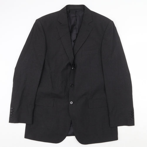 Marks and Spencer Mens Grey Polyester Jacket Suit Jacket Size 40 Regular