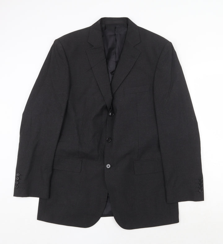 Marks and Spencer Mens Grey Polyester Jacket Suit Jacket Size 40 Regular