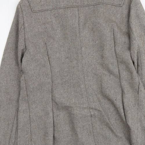 West Street Haku Womens Beige Striped Jacket Size M Toggle