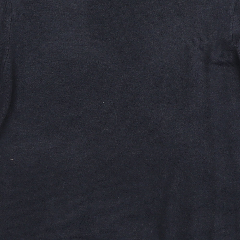 Marks and Spencer Womens Grey Round Neck Acrylic Pullover Jumper Size 14