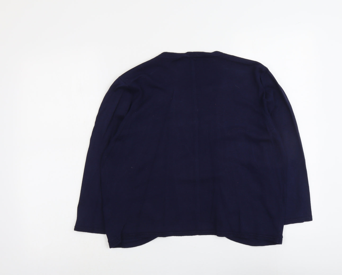 Casamia Womens Blue V-Neck Viscose Cardigan Jumper Size M